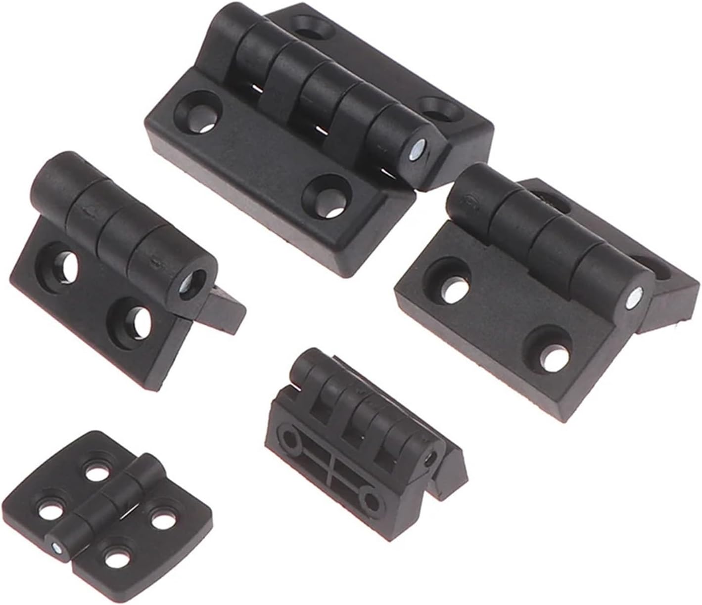 Frame Concealed Cabinet Door Hinge 1PCS Small Black Mini Plastic Door Bearing Butt Cabinet ABS Hinge Sink Hole(65x65)