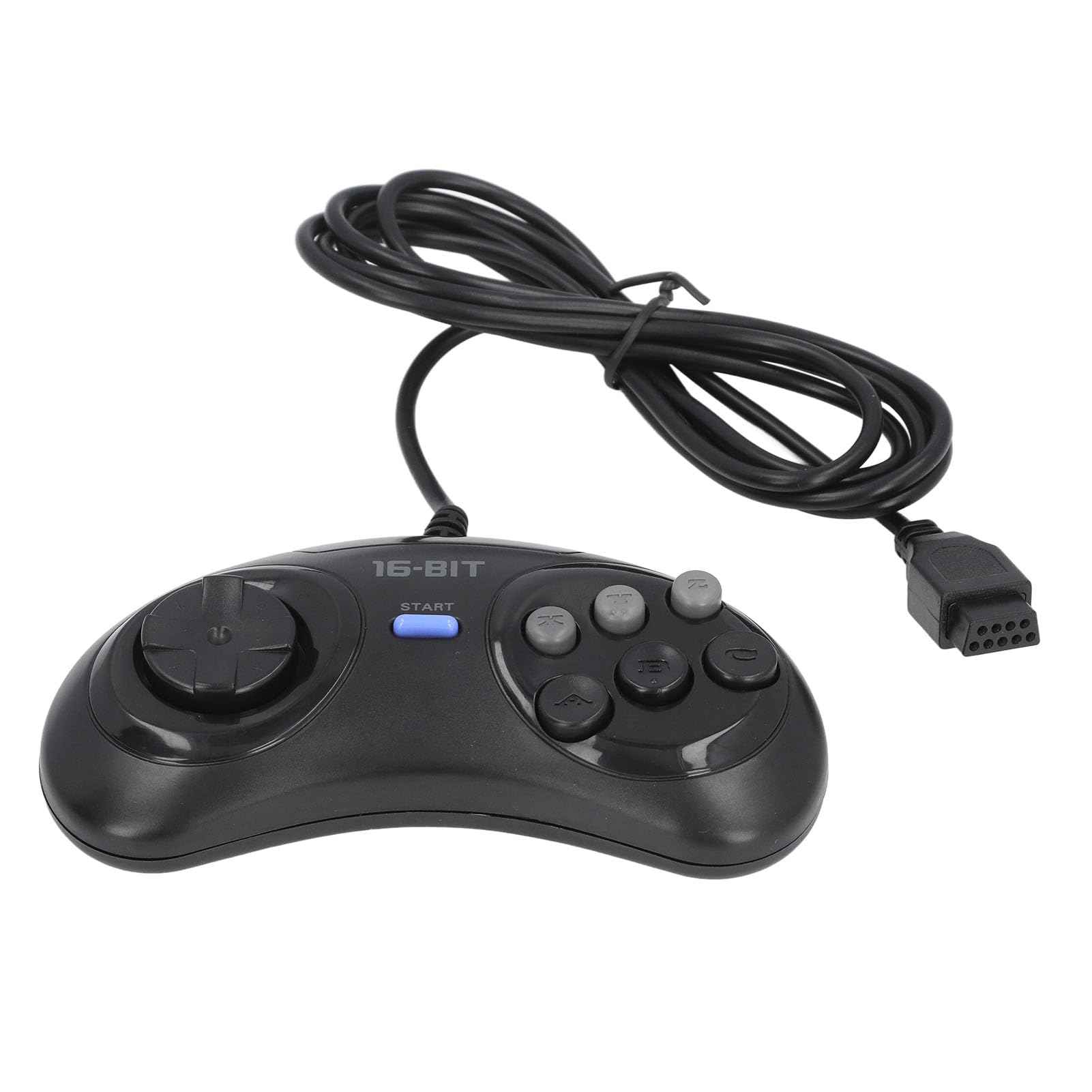 16-bitowy Kontroler Gier, Funkcja TurboBoost, Ergonomiczna Konstrukcja, Gamepad do Konsoli do Gier z 9-pinowym Złączem, Klasyczny Wygląd