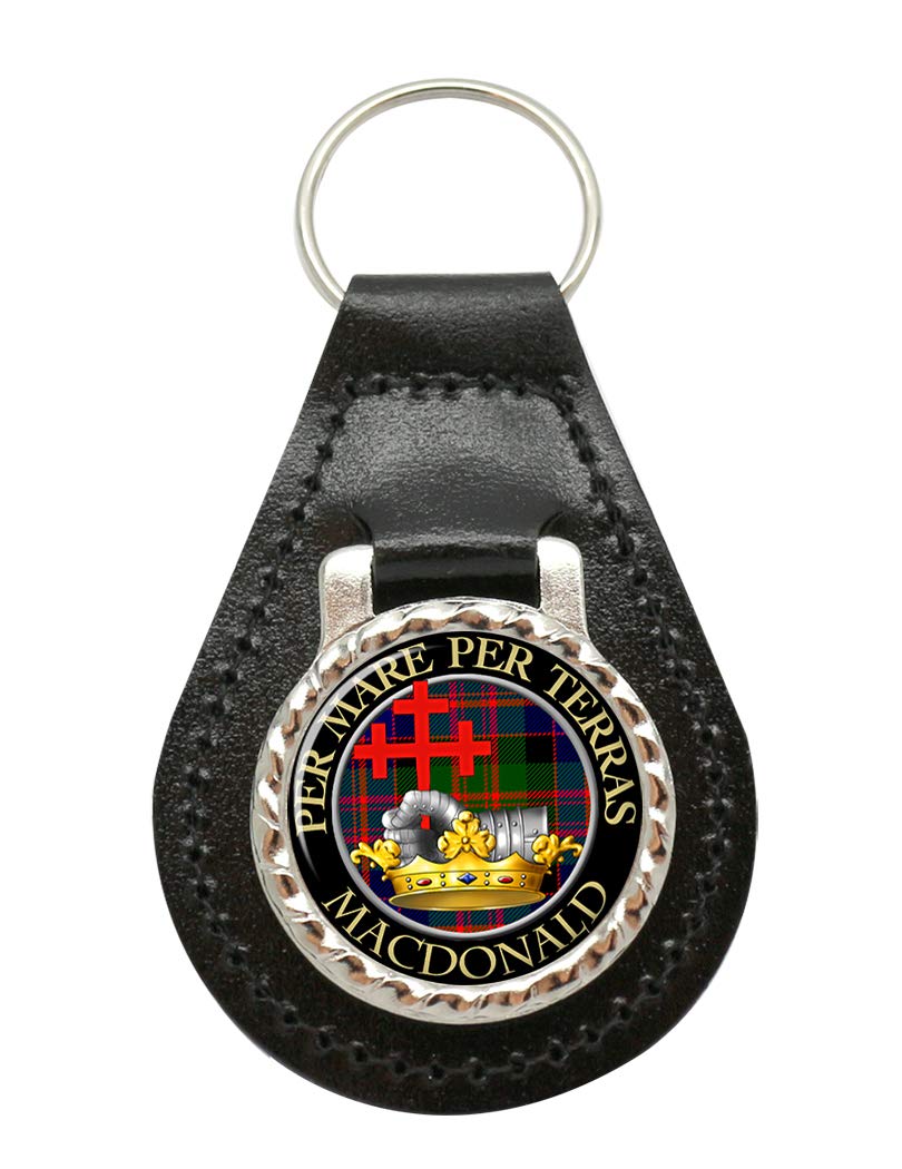Giftshop UK Macdonald of Macdonald Scottish Clan Leather Key Fob