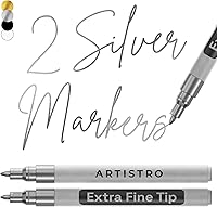 Vista 15 de Artistro 2 marcadores de pintura acrílica negros - 3mm marcadores de punta media - Perfectos para manualidades, proyectos de arte y más