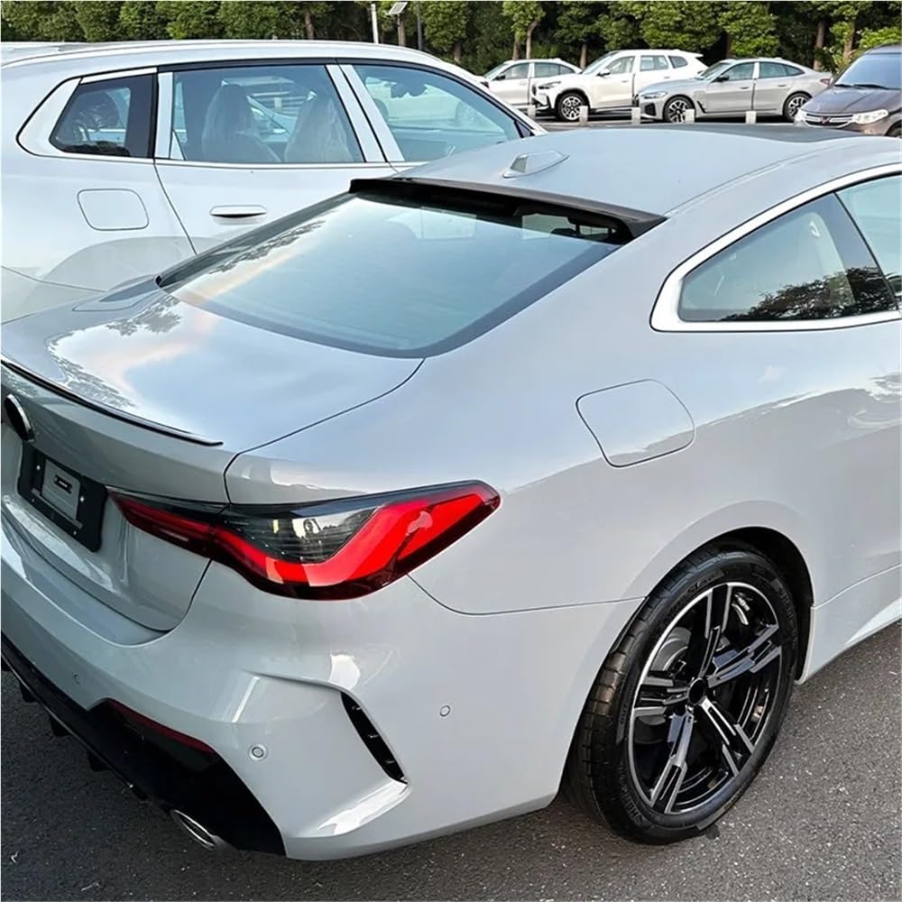 Kompatybilny z BMW serii 4 G22 2020+ tylna szyba samochodu Spoiler skrzydła czarny zestaw karoserii z włókna węglowego zewnętrzne akcesoria do tuningu część(Carbon Printing)