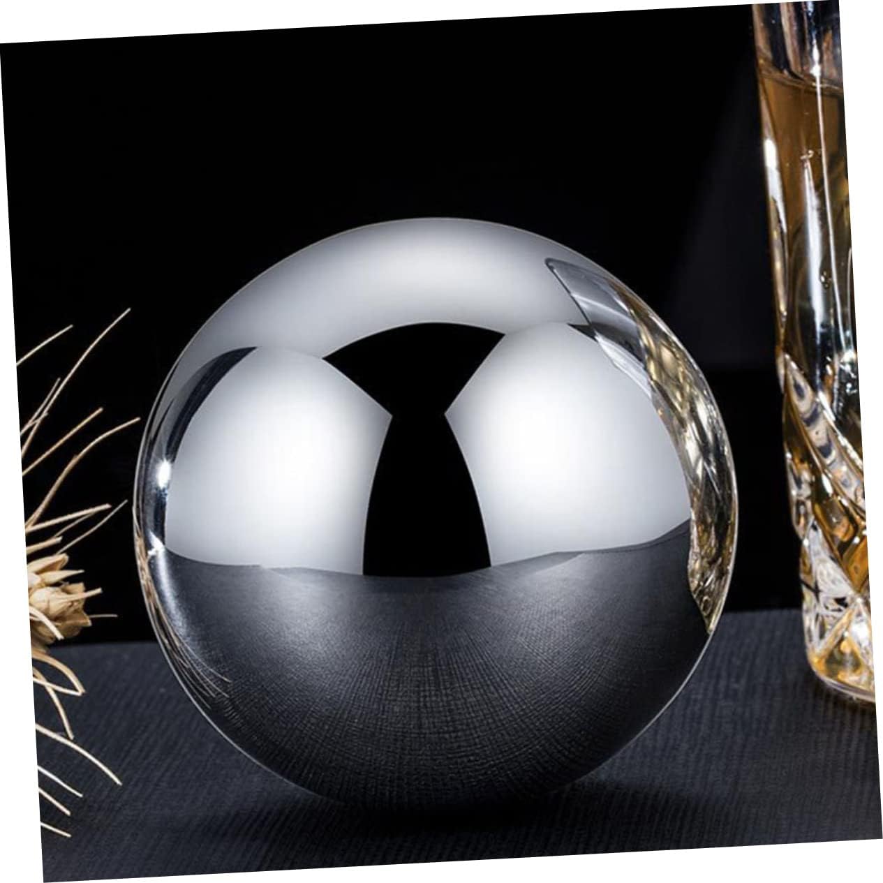 PRETYZOOM 4pcs Stainless Steel Ice Reusable Whiskey Stones Freezer Stones for Wine Drinks Metal Smooth Creative Design for Cooling