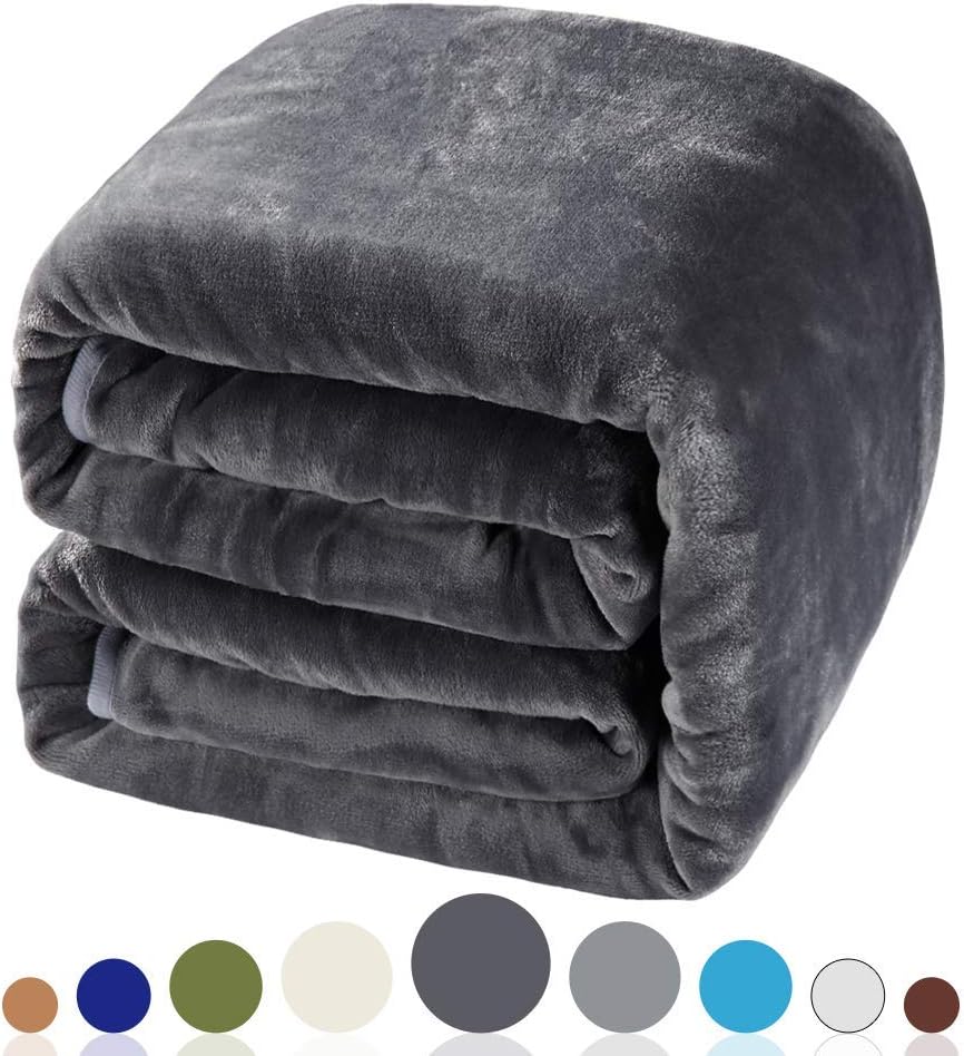 BALICHUN Travel Size Soft Blanket,Super Warm,Luxury,Lightweight,Fuzzy,Fleece Blanket All Season for Couch,Bed,Throw Blanket 50x61 Inch