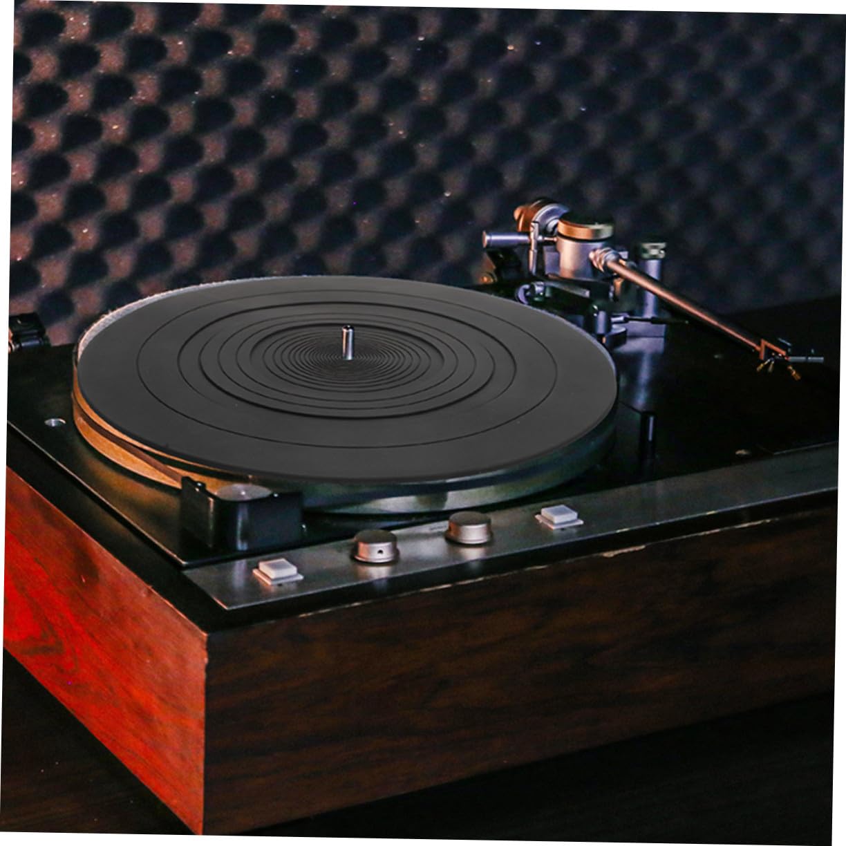 POPETPOP 2 piezas Alfombrilla Antiestrés de Silicona para Tocadiscos Unidades de Antideslizante y Antiestática Protección para Discos de Vinilo y Estabilidad Reproductores de Vinilos