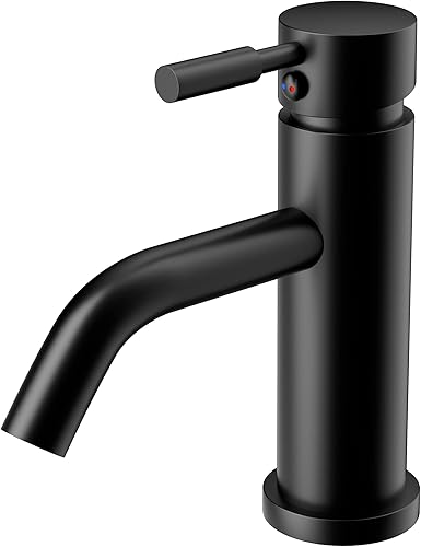 Grifo de baño negro mate, conjunto de grifo de baño generalizado, grifo de lavabo de baño 1 agujero