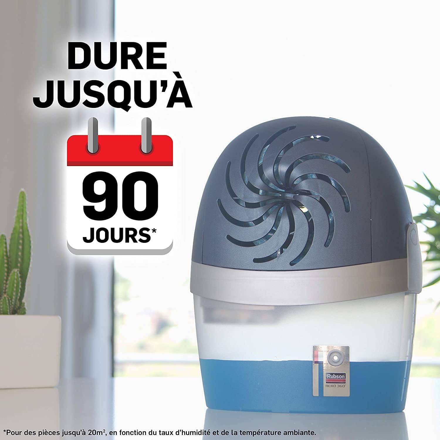 Rubson AERO 360° TAB, recharges en tabs neutres pour absorbeur d'humidité, ultra absorbantes et anti odeurs recharges pour déshumidificateurs AERO 360°, 6 x 450 g - 5