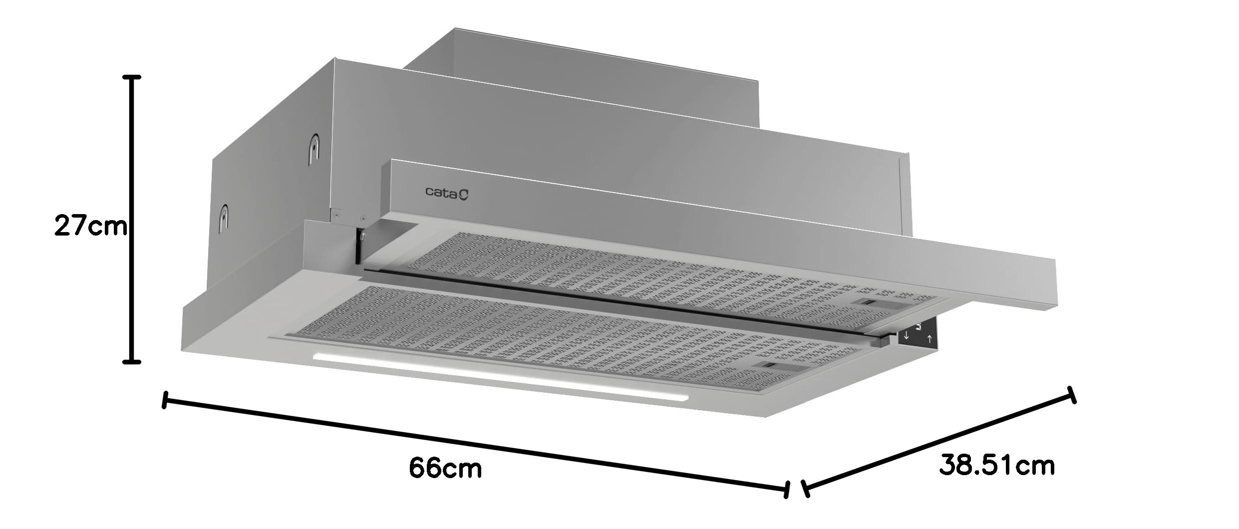 Cata Cappa aspirante telescopica TFH 6830 X 5+1 TURBO Motore Burshless Extra Silenzioso Striscia LED Facile Installazione e Pulizia Finitura Inox