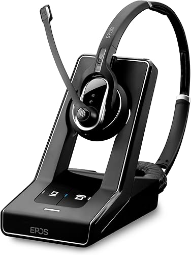 Sennheiser Enterprise Solution SD Pro2 ML - Auriculares inalámbricos de doble cara con múltiples conectividad para teléfono de escritorio y Skype
