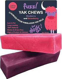 Yak Cheese Himalayan Dog Chews Blueberry Strawberry Large 2 Pack Natural Dog Treats Yak Chews No Hide Dog Food Long Lasting Dog Dental Sticks Milk Chews Cheese Stick
