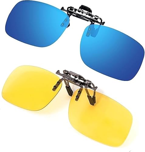 Miniatura 7 de BLUE CUT Lentes de visión nocturna polarizados con clip UV-400 para usar sobre gafas graduadas para conducir por la noche