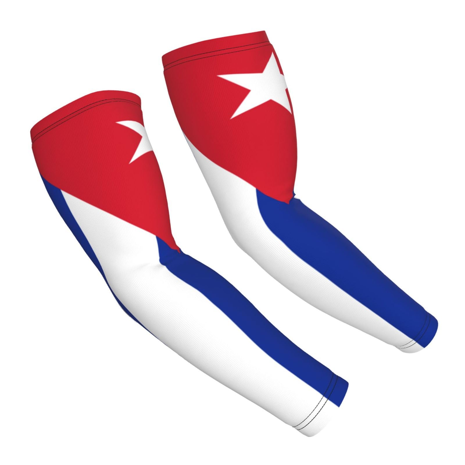 CUTEDWARF Cuba Flag Sun Protection Arm Long Sleeve Protector Unisex Outdoor Sports Protective Sleeve Guard