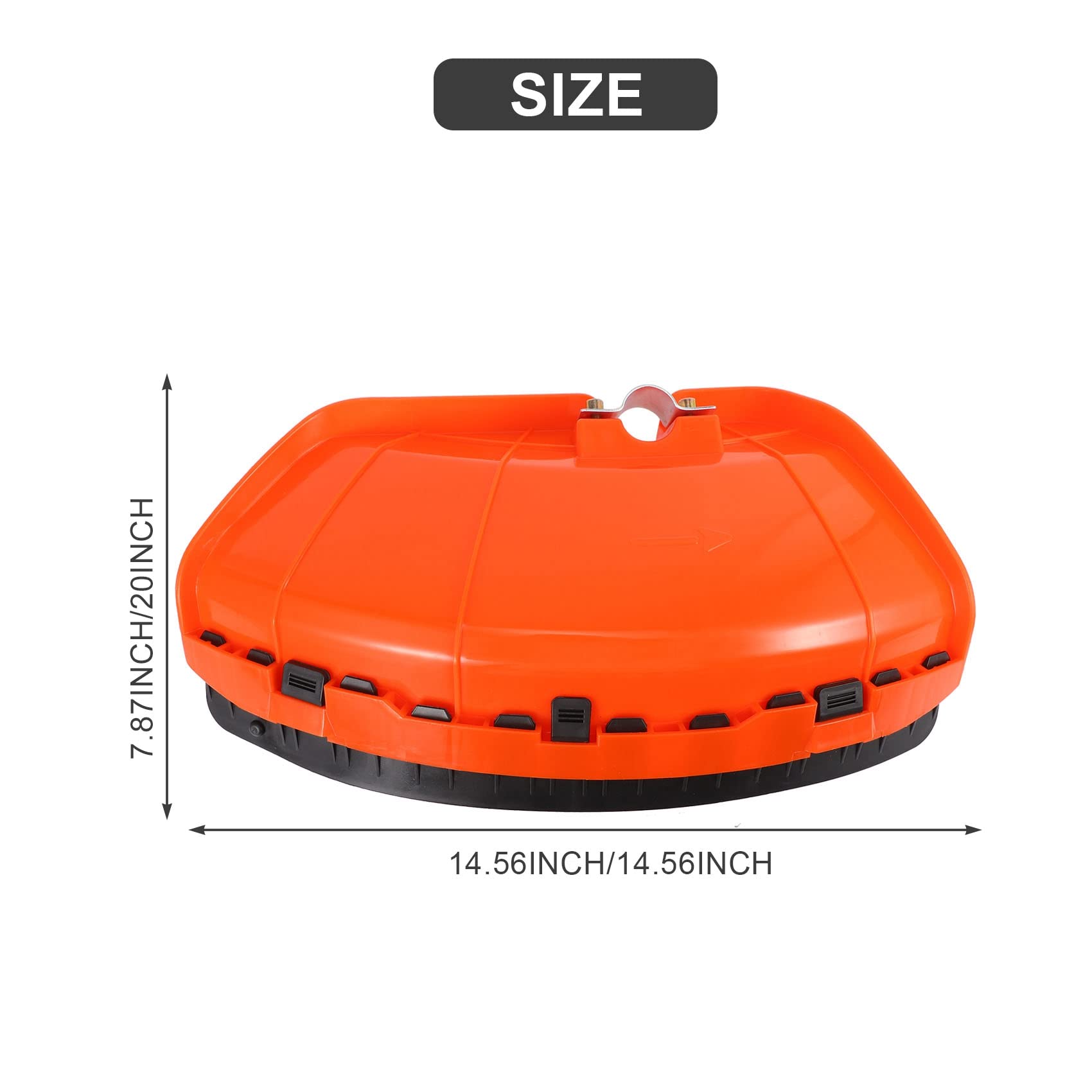 Bouclier de coupe universel, protection efficace et robuste des lames d'herbe, pour divers outils de jardin et l'entretien de la pelouse, design léger pour l'espace de rangement et le confort,