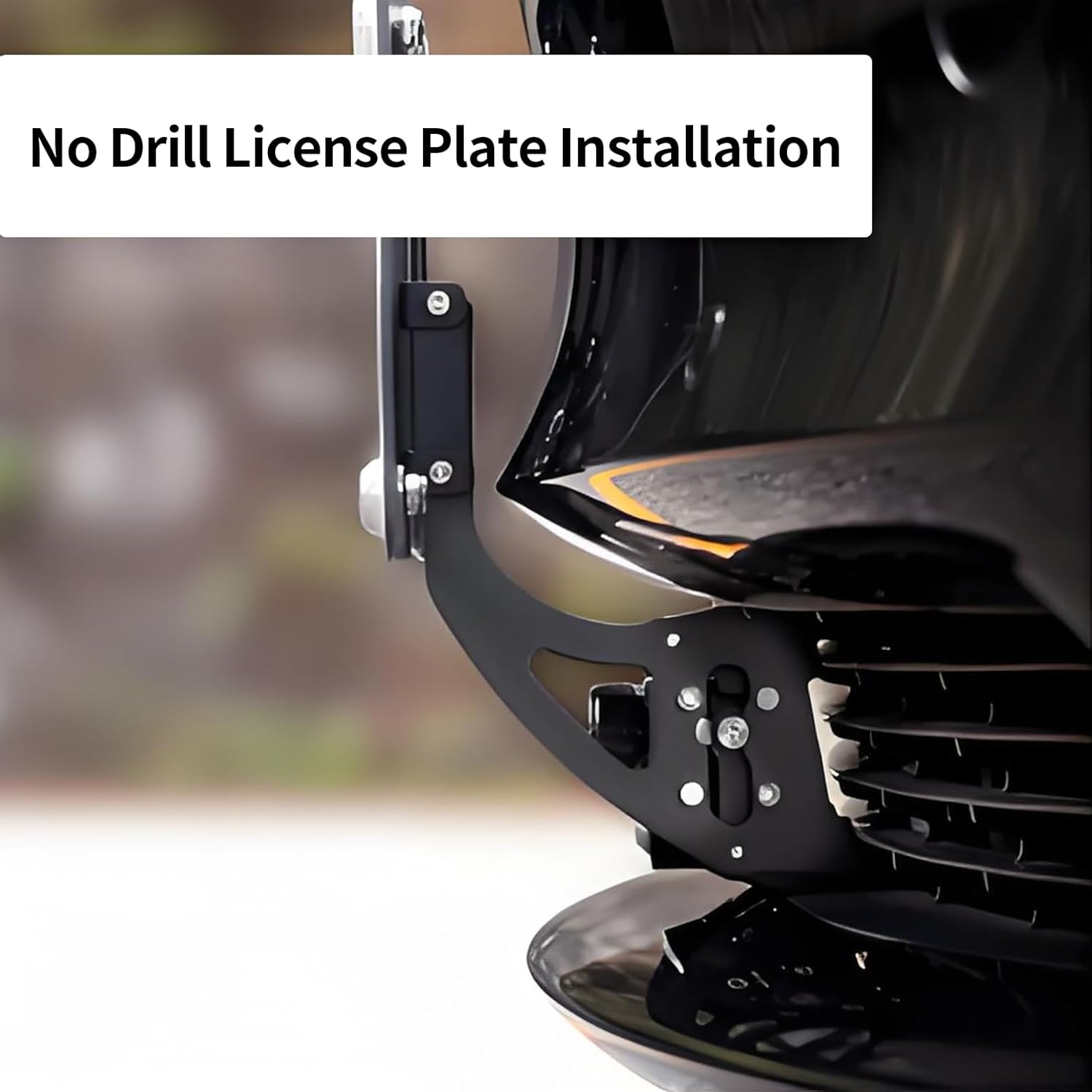 No Drill Tesla Front License Plate Holder Model Y 2020-2024 Model 3 2017-2023 No Adhesives License Plate Frame Bracket Kit with Anti-Theft Lockable License Plate Bracket Mount Accessories
