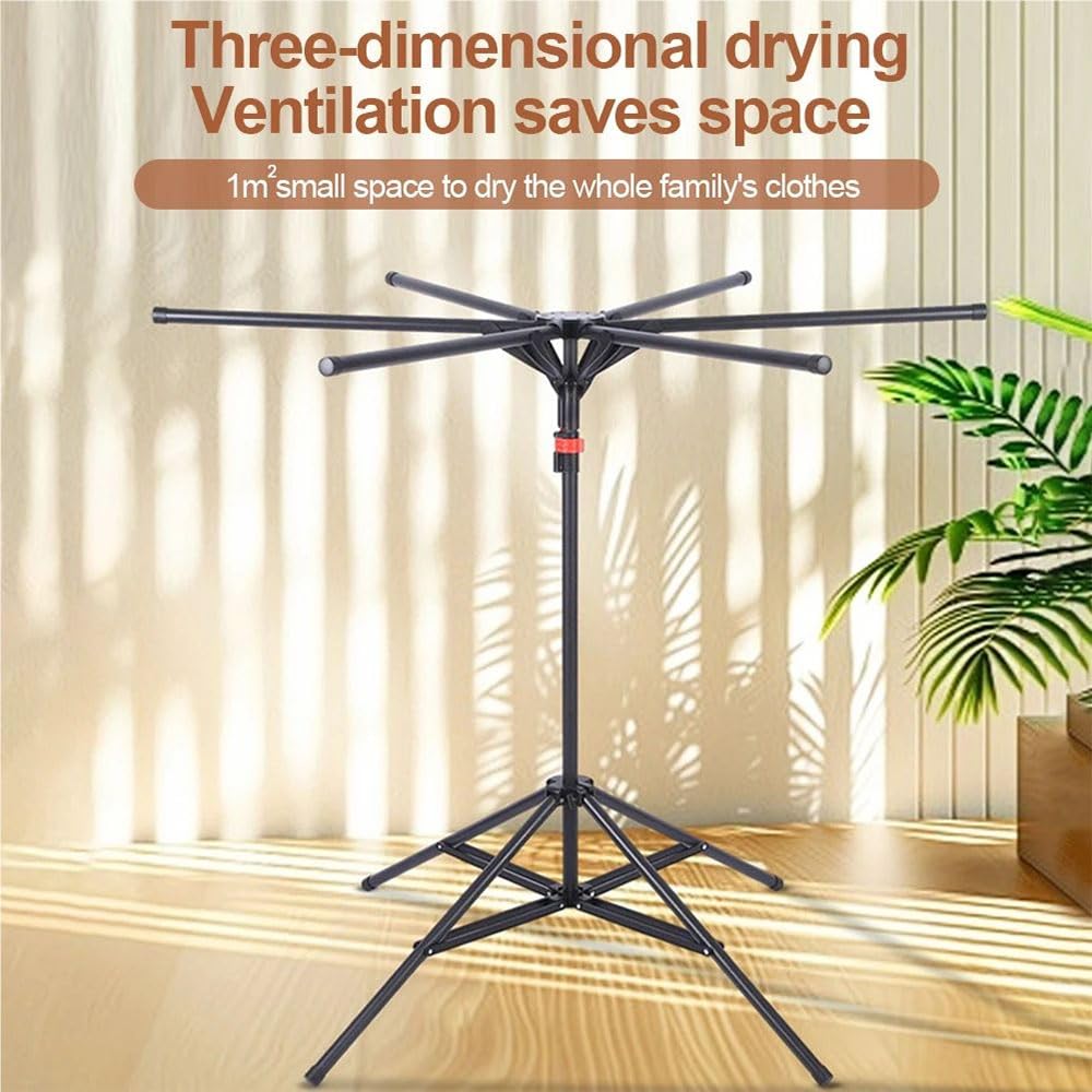 Etendoir Extensible,Séchoir à Linge Pliable à Quatre Pieds pour Intérieur, Séchoir Portable, Hauteur Réglable, Pliable, Barres De Séchage en Abs Et Acier Au Carbone, Facile à Installer