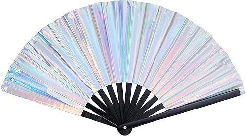 Abanico plegable grande para rave, ventilador chino de Kung Fu Tai Chi para hombres y mujeres, bodas, festivales, cumpleaños, fiestas, decoraciones