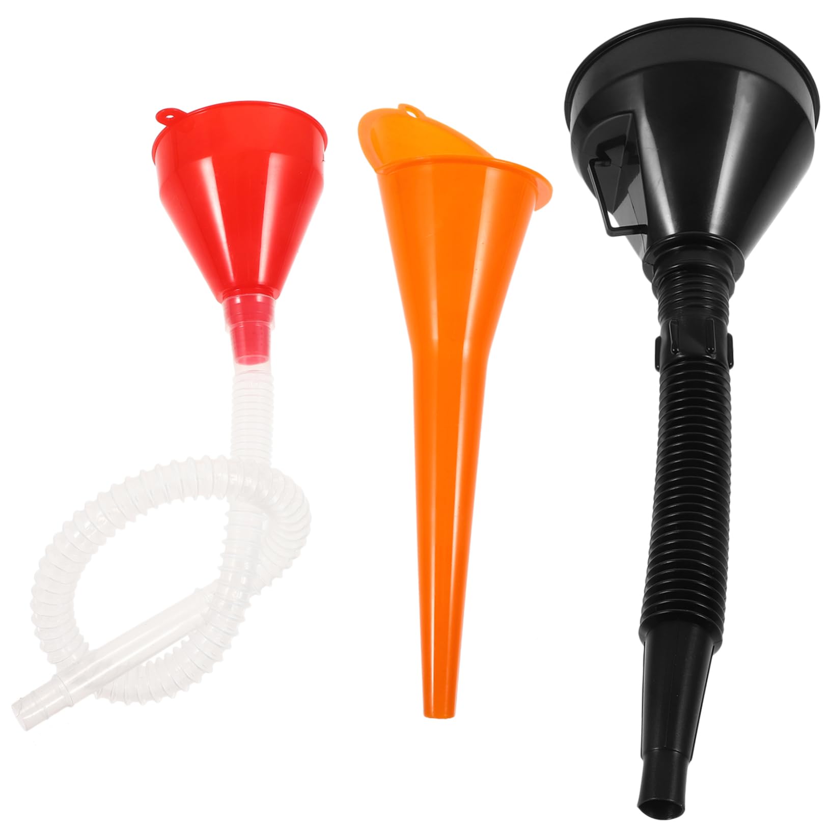 Anneome Embudo de Aceite Automotriz Largo con Filtro y Tubo Extensible, Embudo Flexible Multipropósito para Gasolina y Líquido de Transmisión, Herramienta de Emergencia para Coches