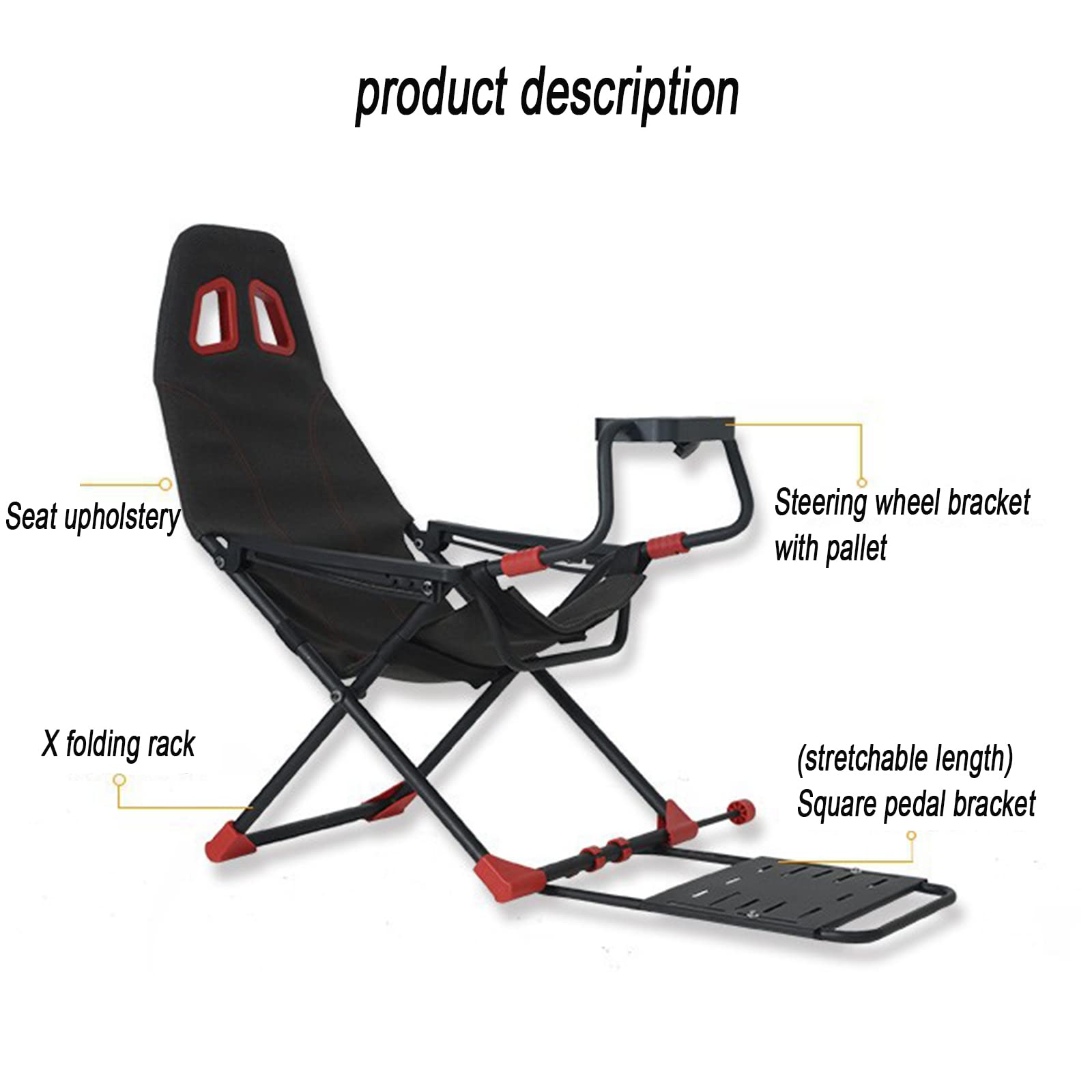 Simulatore di ruota da corsa regolabile con sedile ergonomico - Design pieghevole per console di gioco e PC