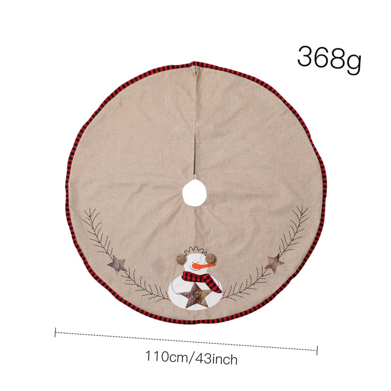 MAGICLULU 2St Christbaumschmuck Rock Ornamente Dekorationen Schnee Christbaum Teppich Christmas Tree Carpet unter Weihnachtsbaum Rock Weihnachtsbaumrock aus Leinen Leinen- Light Brown