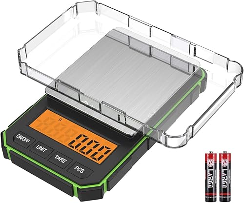 AMIR Mini báscula digital de pesaje, 10.58 oz por 0.00 oz, báscula de cocina multifuncional, báscula de alimentos, báscula de bolsillo, báscula de