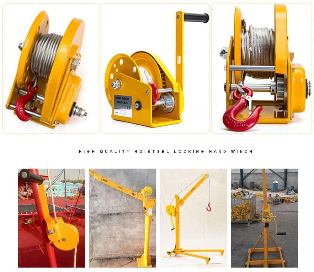 LXYYSG Verricello Manuale, Argano Verricello a Mano con Freno, Professionale Verricelli Manuali con Cavo, Argano a Cricchetto Manuale Barche, Portatile Attrezzature per Trainare e Paranco