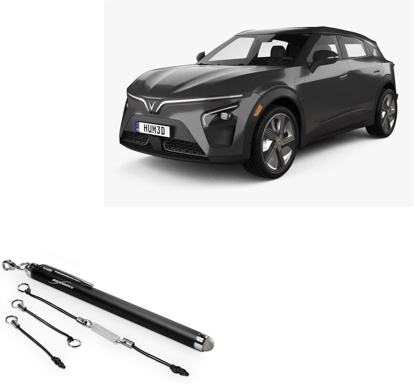 Stylus Pen Compatible with VinFast 2024 VF7 Display (12.9 in) - EverTouch Capacitive Stylus, Fiber Tip Capacitive Stylus Pen - Jet Black
