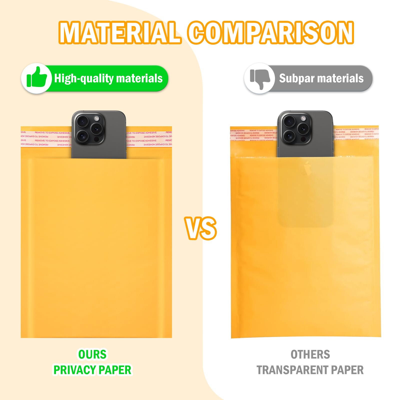 Paquete de 100 sobres de burbujas Kraft de 6 x 9 pulgadas, sobres acolchados autosellantes, ligeros, impermeables, a prueba de golpes, a prueba de golpes, ideales para enviar artículos pequeños,