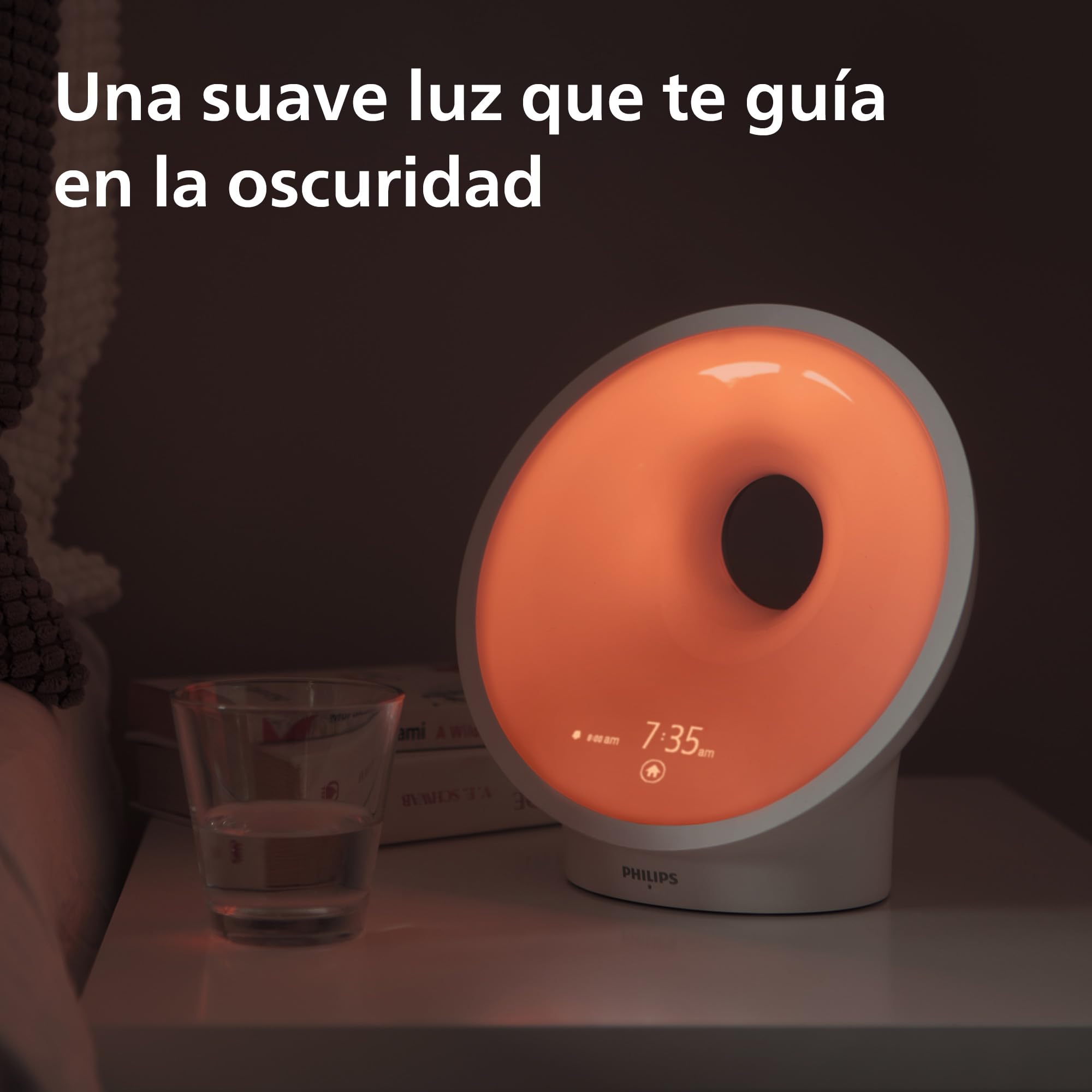 Philips Wake-up Light HF3651/01 Despertador de luz natural, múltiples luces y sonidos, luz de medianoche y radio FM, con cargador móvil, Plástico, Blanco, 12 x 19 x 19 cm, 1 kilogramo