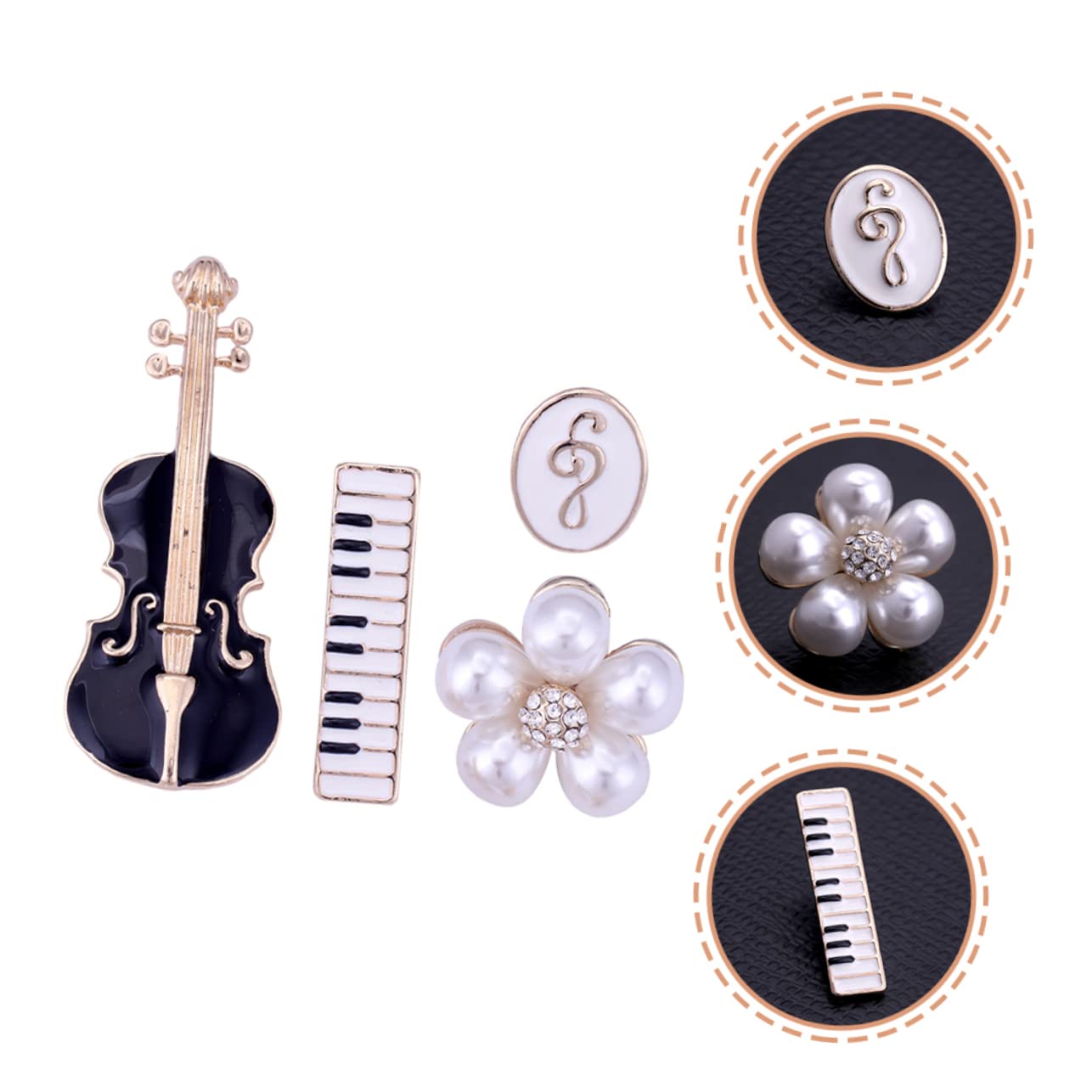 Healeved Spilla Violino Con Set Musicali Per Abbigliamento Adatta Per Musicisti E Amanti Della