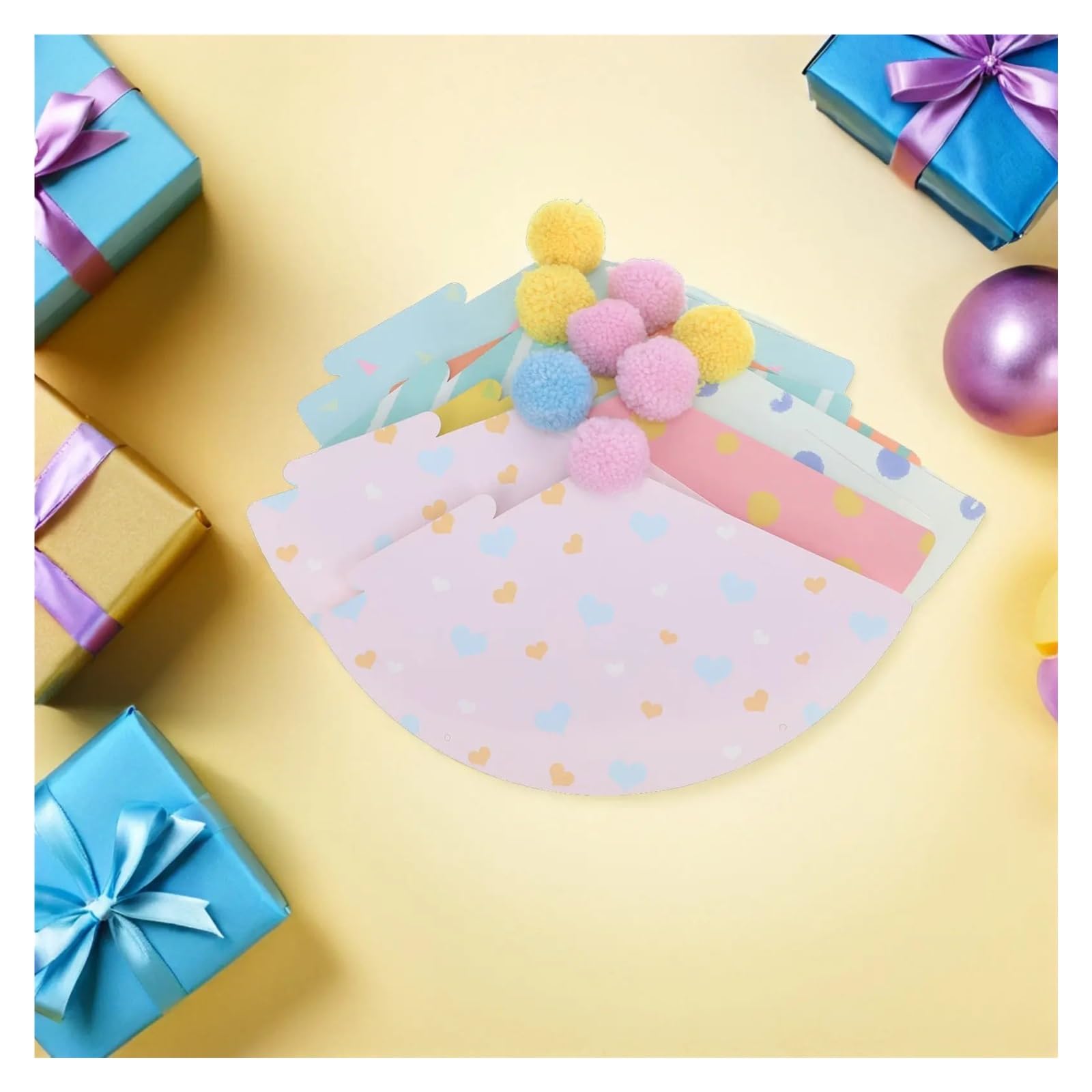 14-teiliges Geburtstags-Kegelhut-Set aus Papier mit Happy Birthday-Hut Für Die Feierlichkeiten