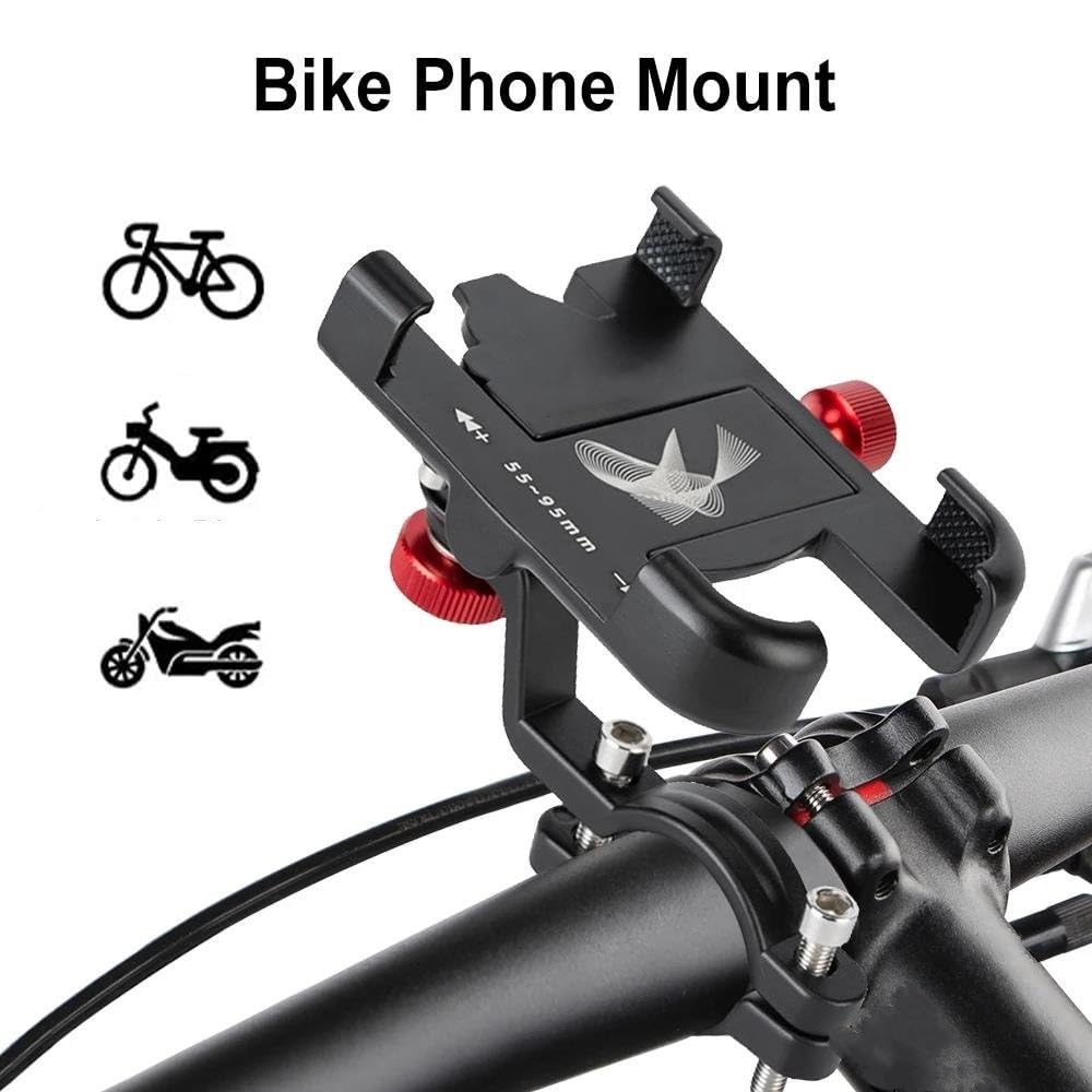 Supporto Telefono Bici Moto Alluminio Manubrio Regolabile Antiscivolo Accessori Ciclismo