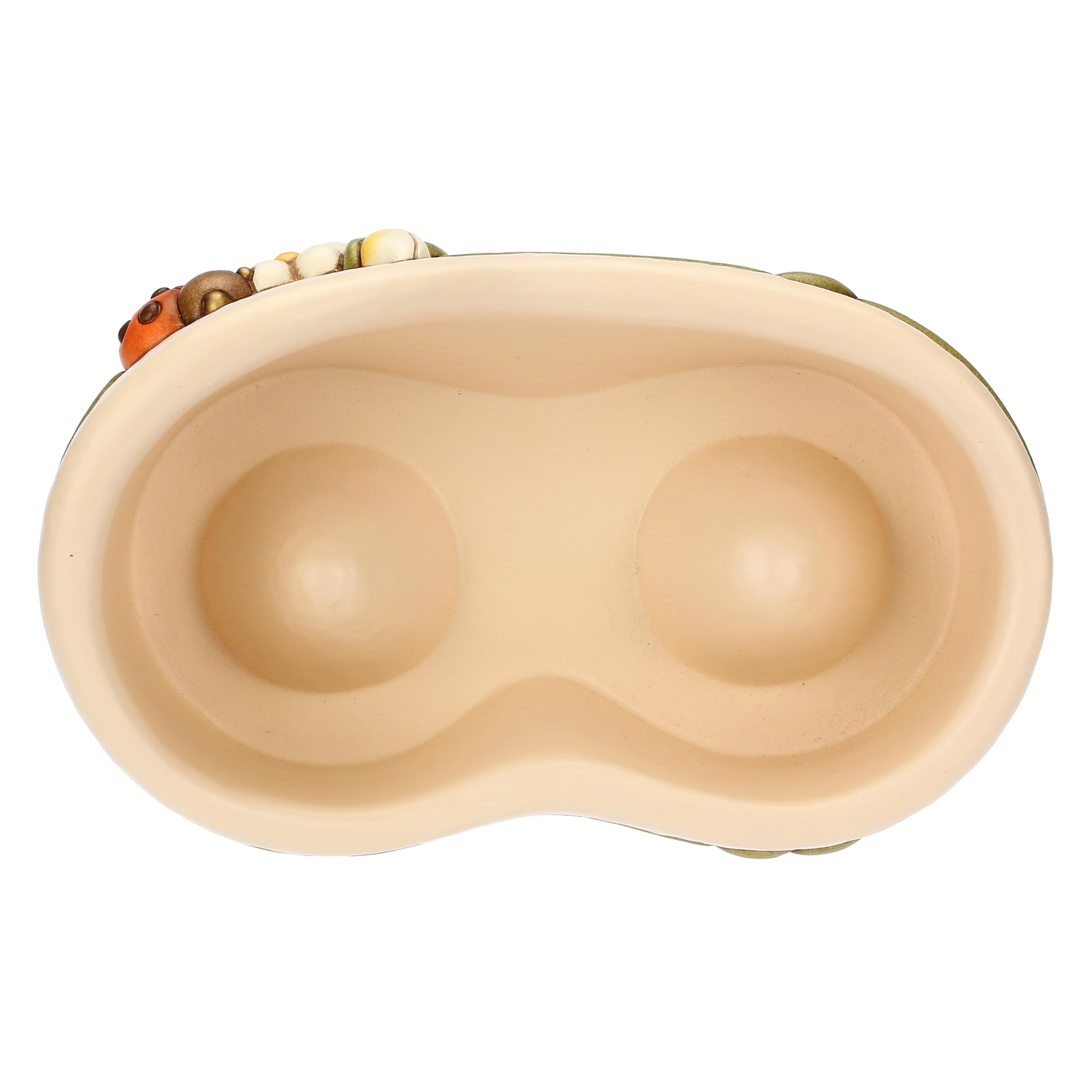 THUN - Portabicchieri doppio - ceramica - Collezione Country Bloom - 18,5X11,8X9 cm