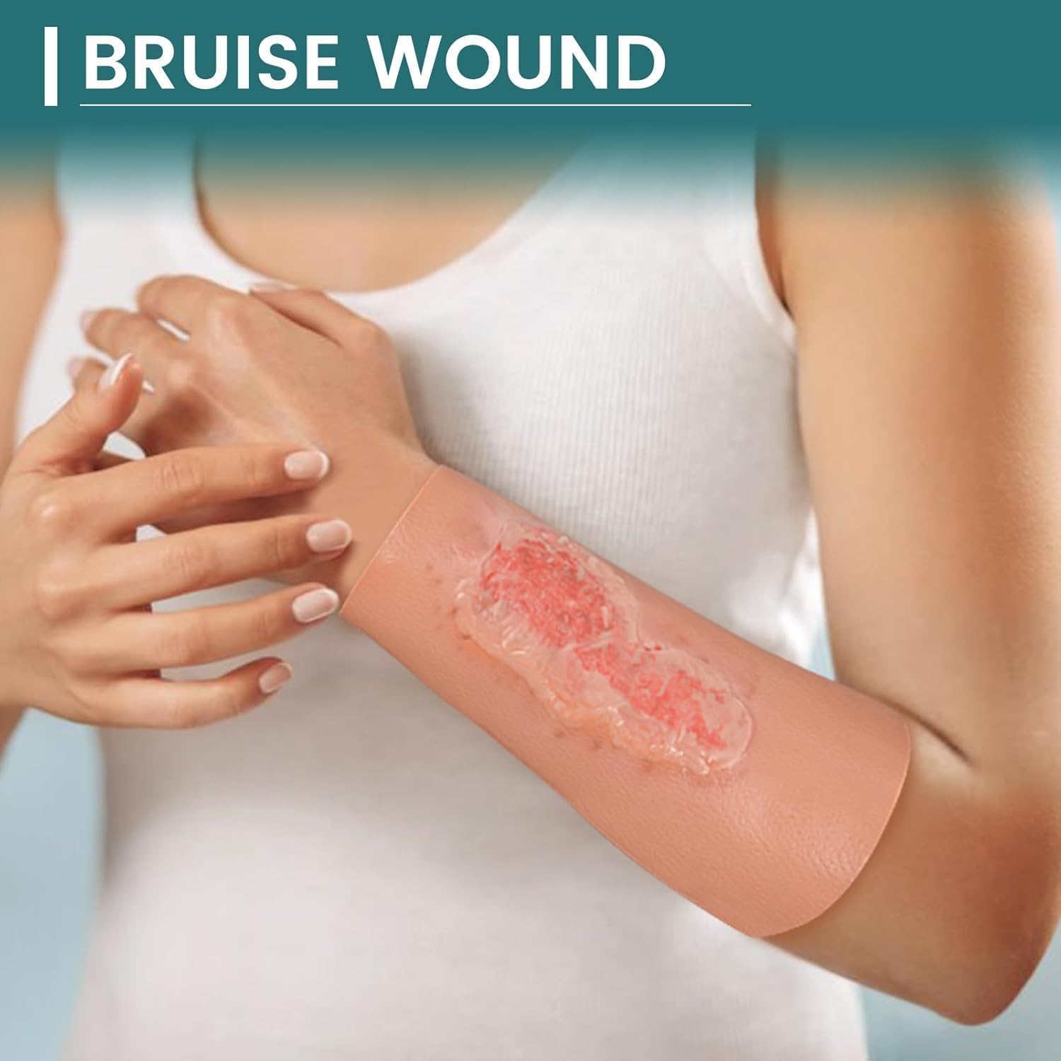 Abrasion Wundversorgung Training Sleeve, Wunde Packung Trainer, Wearable Trauma Hautmodell, Medizinische Ausbildung Modell, Wunde Reinigung Behandlung Modell, Für Medizinische Klassen, Arzt