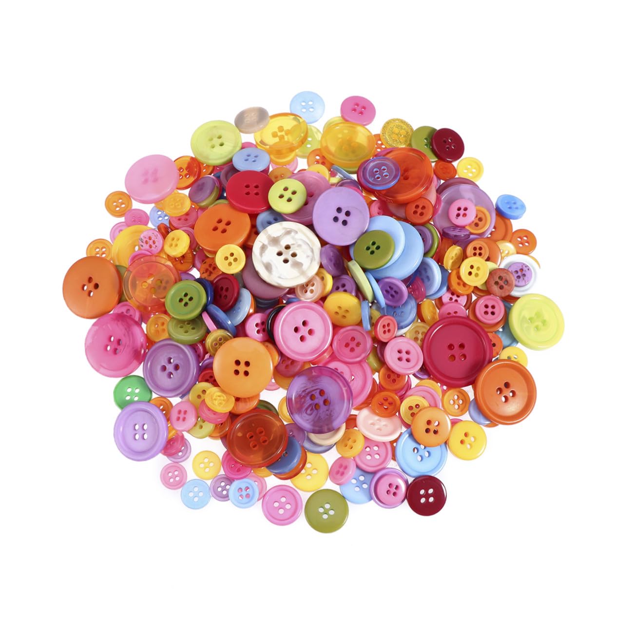 SHINEOFI Bottoni Rotondi Da Cucire e Bottoni Artigianali in Resina Colorata, Set Da 600 Pezzi Misti 2 e 4 Fori, Per Cucito, Decorazioni Fai Da Te e Progetti Creativi