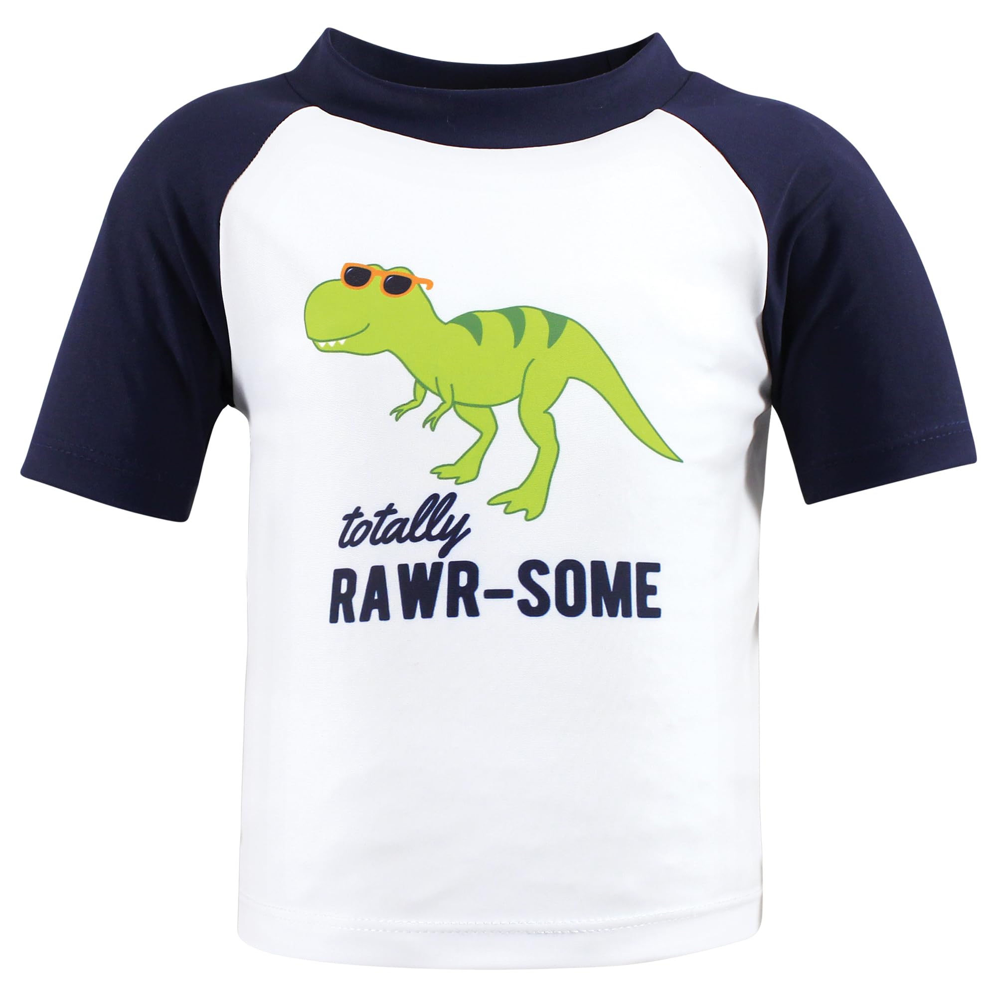 Hudson Baby Unisex Baby Swim Rashguard Set, Rawr, 2T