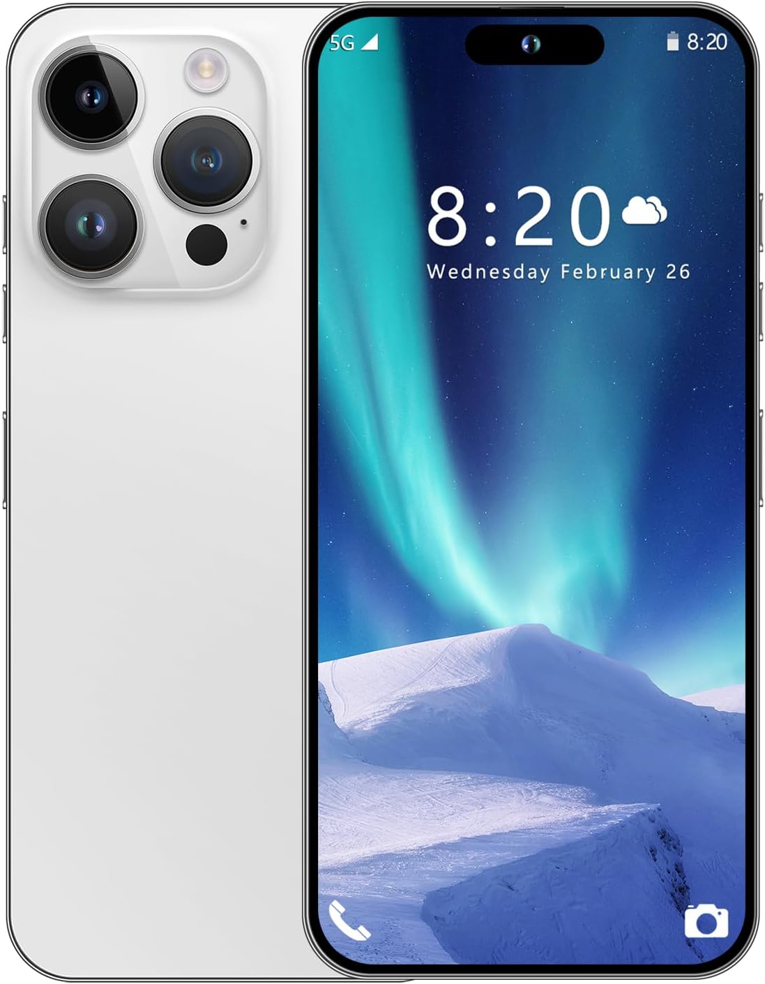 I14 Pro MAX Unlocked Cell Phone (White)