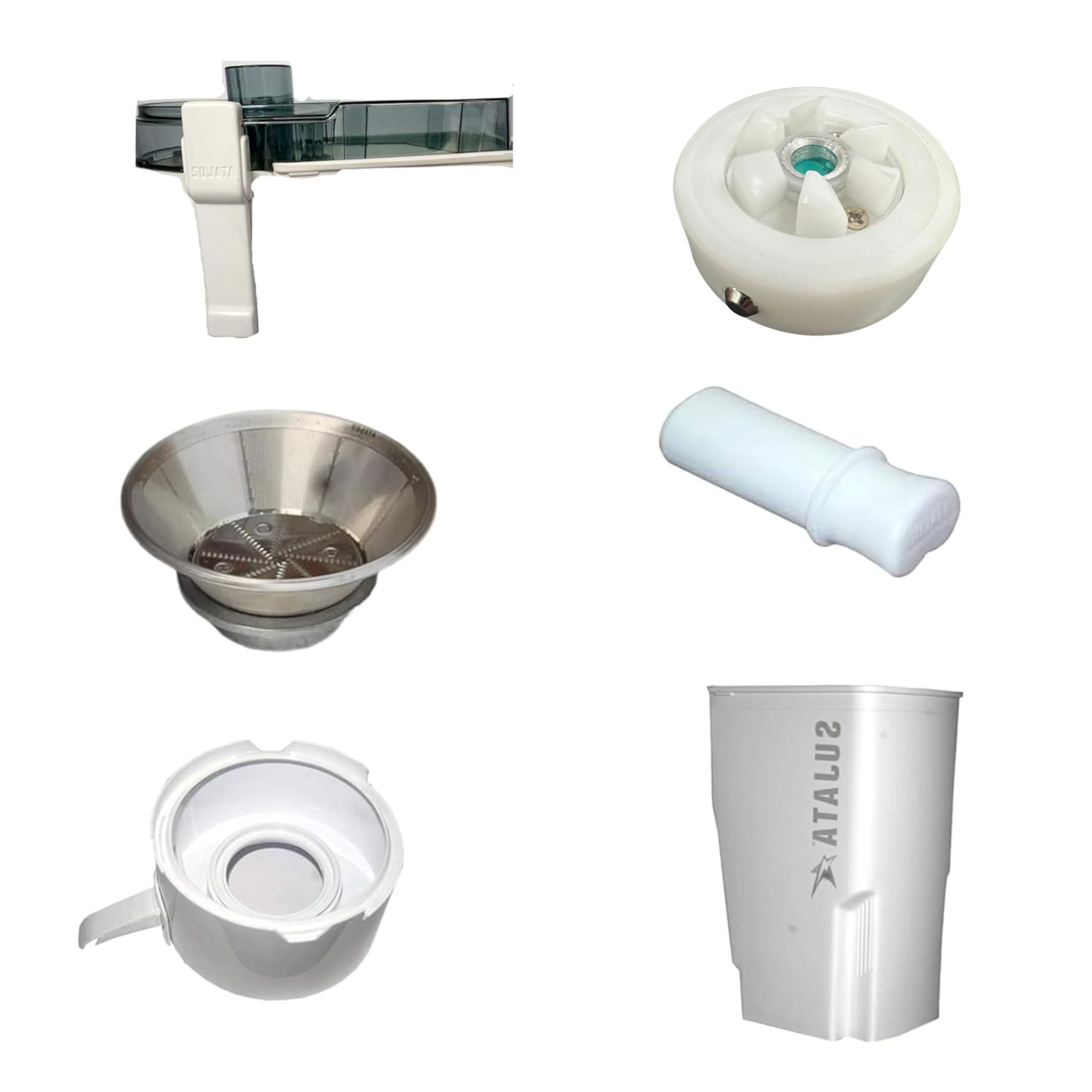 Kaus Kitchen 6-Piece Sujata Juicer Attachments Set | Includes Juicer Cover, Jali (Cutter Spinner), Motor Coupler (Aluminum), Jali Pot, Waste Pot & Pusher | Compatible with Sujata 900 Watt mixers-image-14