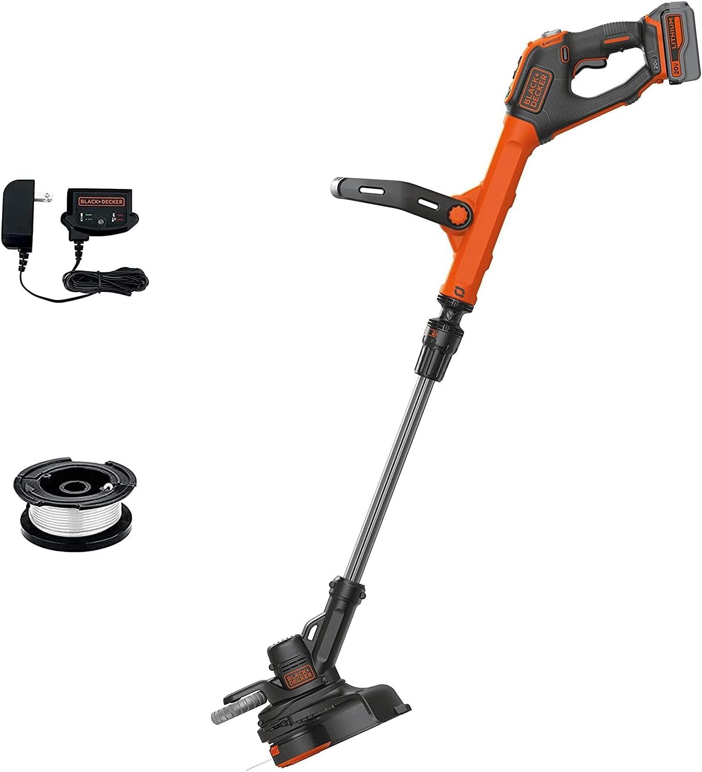 20V* MAX String Trimmer and Edger, EASYFEED Weed Wacker, 12 Inch Cutting Width, 2 Speed Control Weed Eater, (1) Battery and Charger Included (LSTE523)