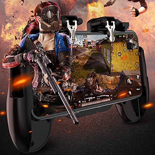 Mobile Game Controller with Cooling Fan for Fortnite PUBG,Smartphone Game L1R1 Triggers Controller Joystick Gamepad w/Aim and Fire Buttons for 4.7-6.5" Android iOS iPhone - Image 3