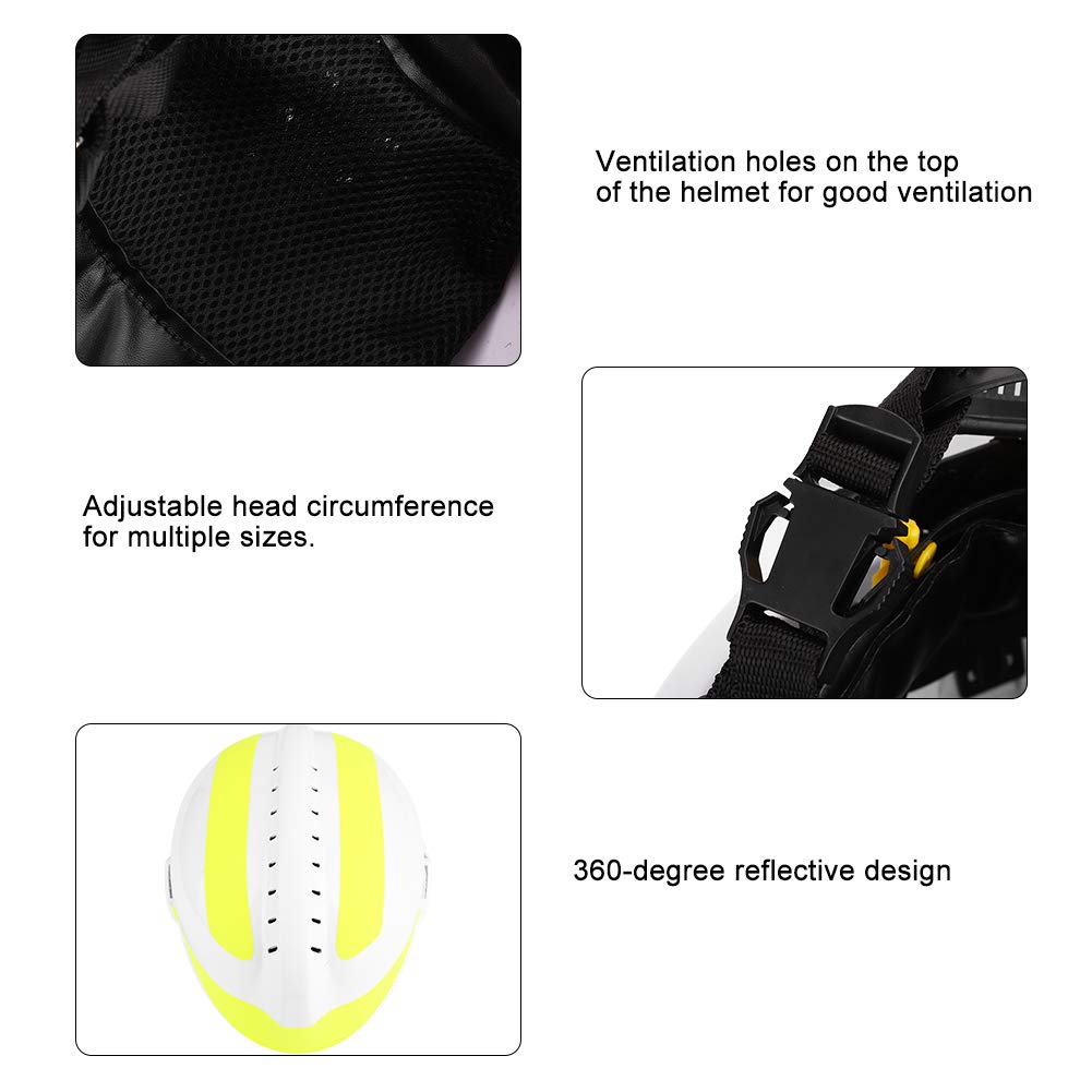 Casque de Sauvetage pour Pompiers – Casque Rigide Anti-Impact Durable avec Ventilation – 53 Cm-63 Cm pour Le Sauvetage d'urgence et la Construction