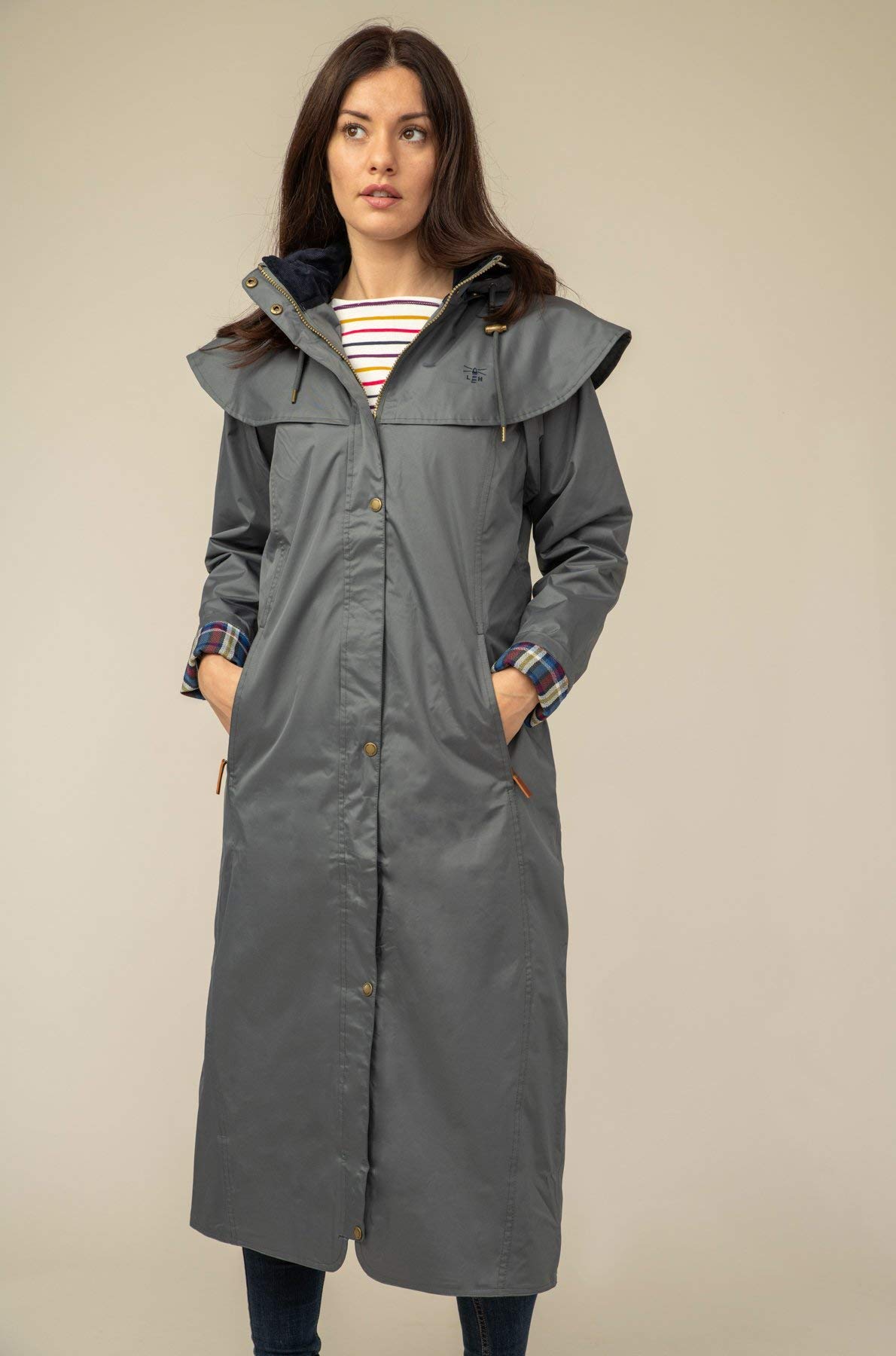 Lighthouse Outback Damen-Regenmantel in voller Länge – wasserdicht, leicht, strapazierfähig, stilvoll – perfekt für Outdoor-Abenteuer