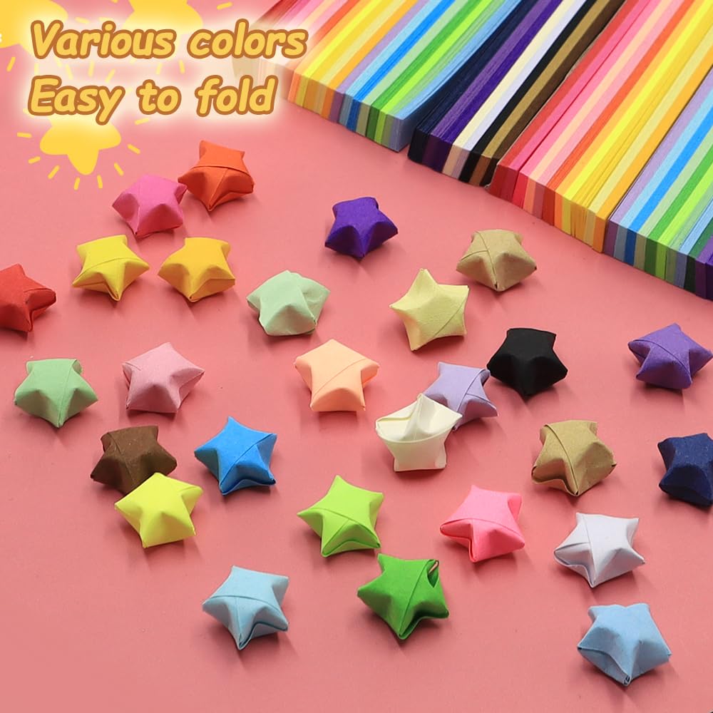 Tiras de papel origami arcoíris 27 colores 4 paquetes manualidades DIY