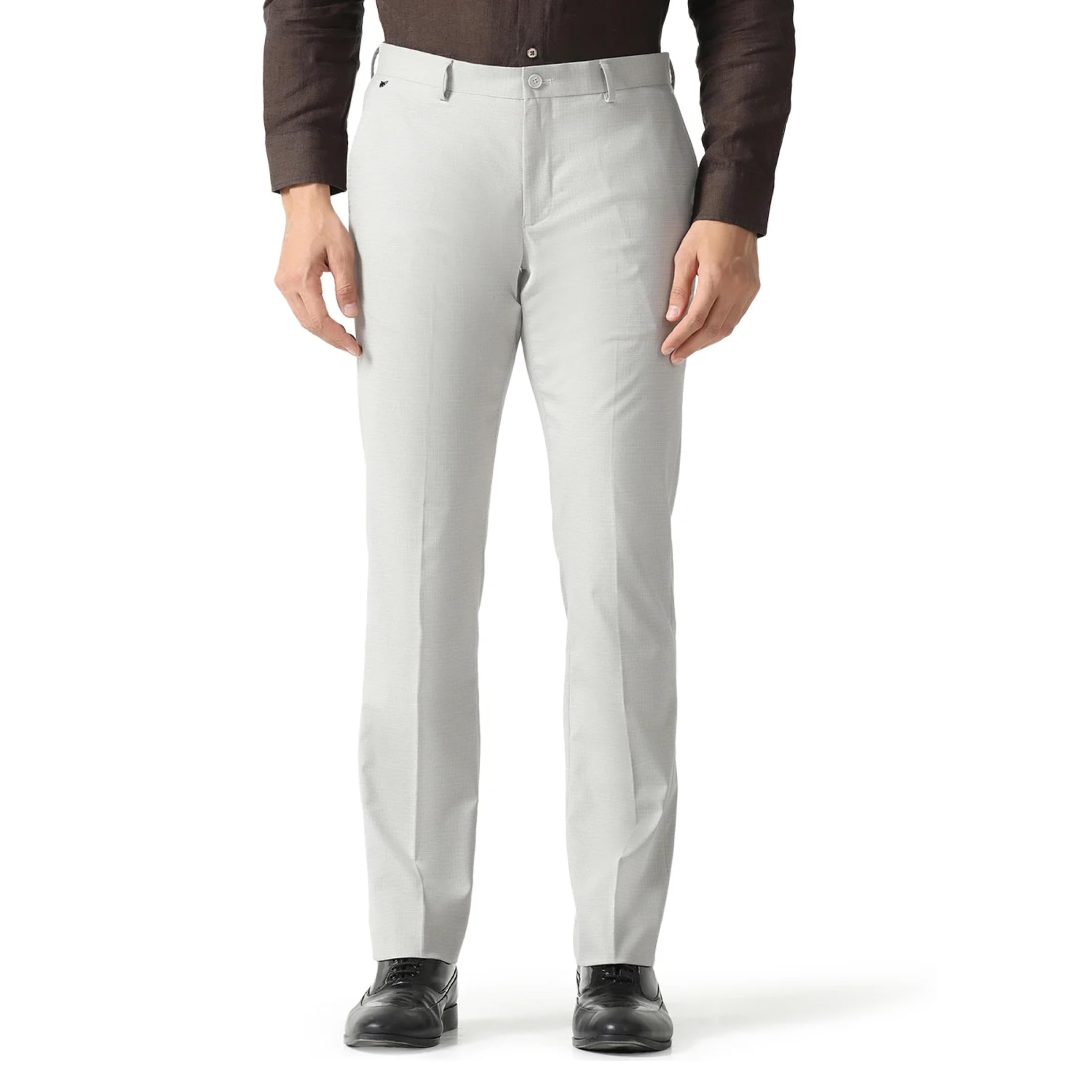 blackberrys Men's Regular Fit Textured Formal Trousers-picture-18