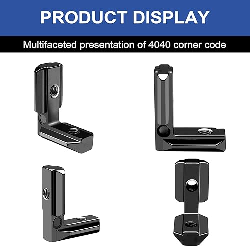 Miniatura 127 de 10 unids 2020 placa de extrusión de aluminio conector esquina L soporte 8020 V ranura hardware ranura T accesorios con tuercas en T y tornillos
