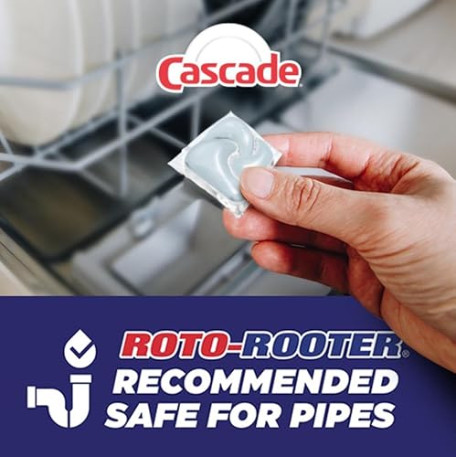 Miniatura 3 de Cascade Free & Clear Cápsulas para lavavajillas, detergente para lavavajillas, jabón detergente para platos, esencia de limón, 47 unidades