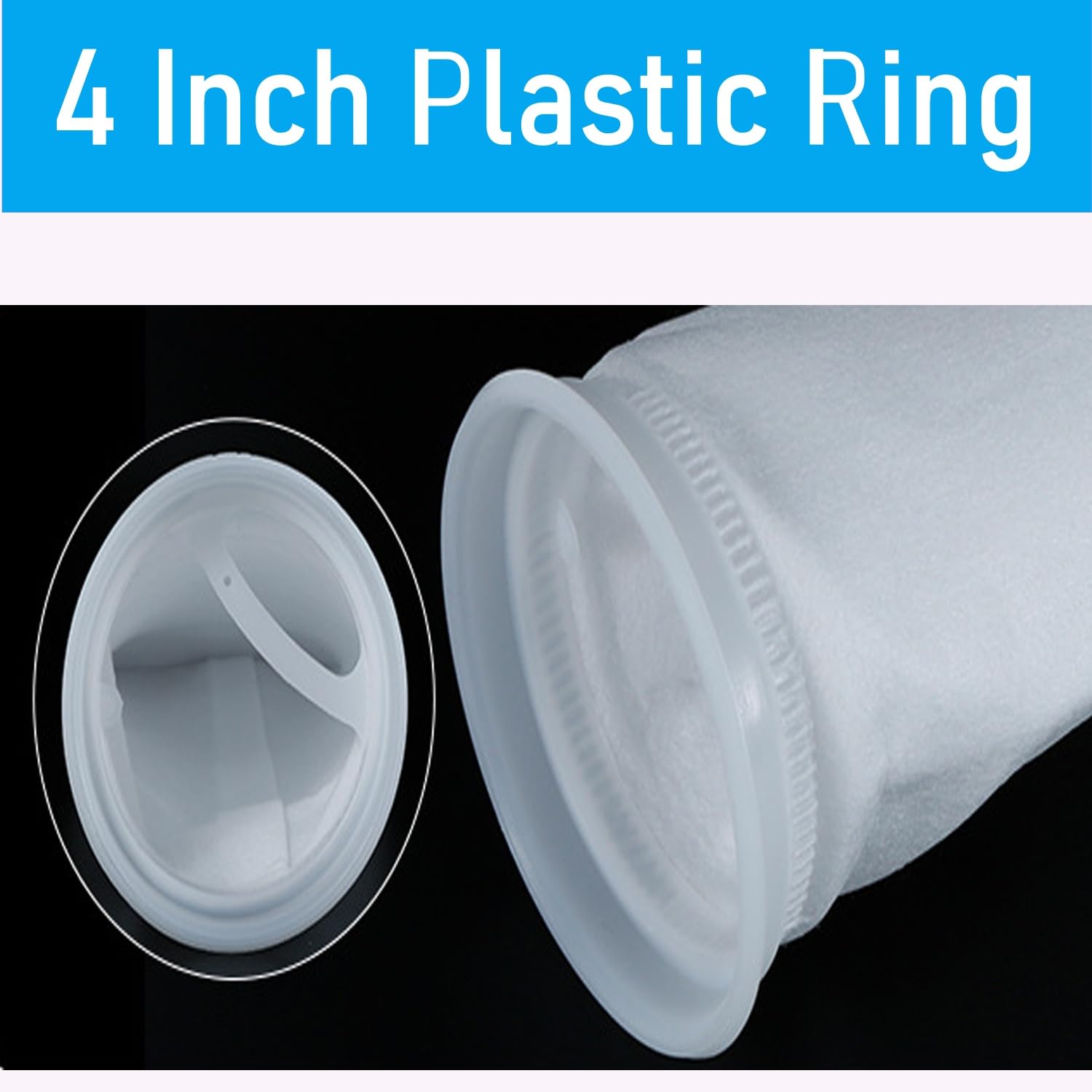 4 Inch Ring 1Micron Filter Bag by 9 Inch Long,3PCS 4 Inch Felt Filter Socks for Aquarium, Industry, Chemical, Water Liquid Filter Sock