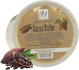 RA Cosmetics Manteca de cacao 100% cruda - 16 oz