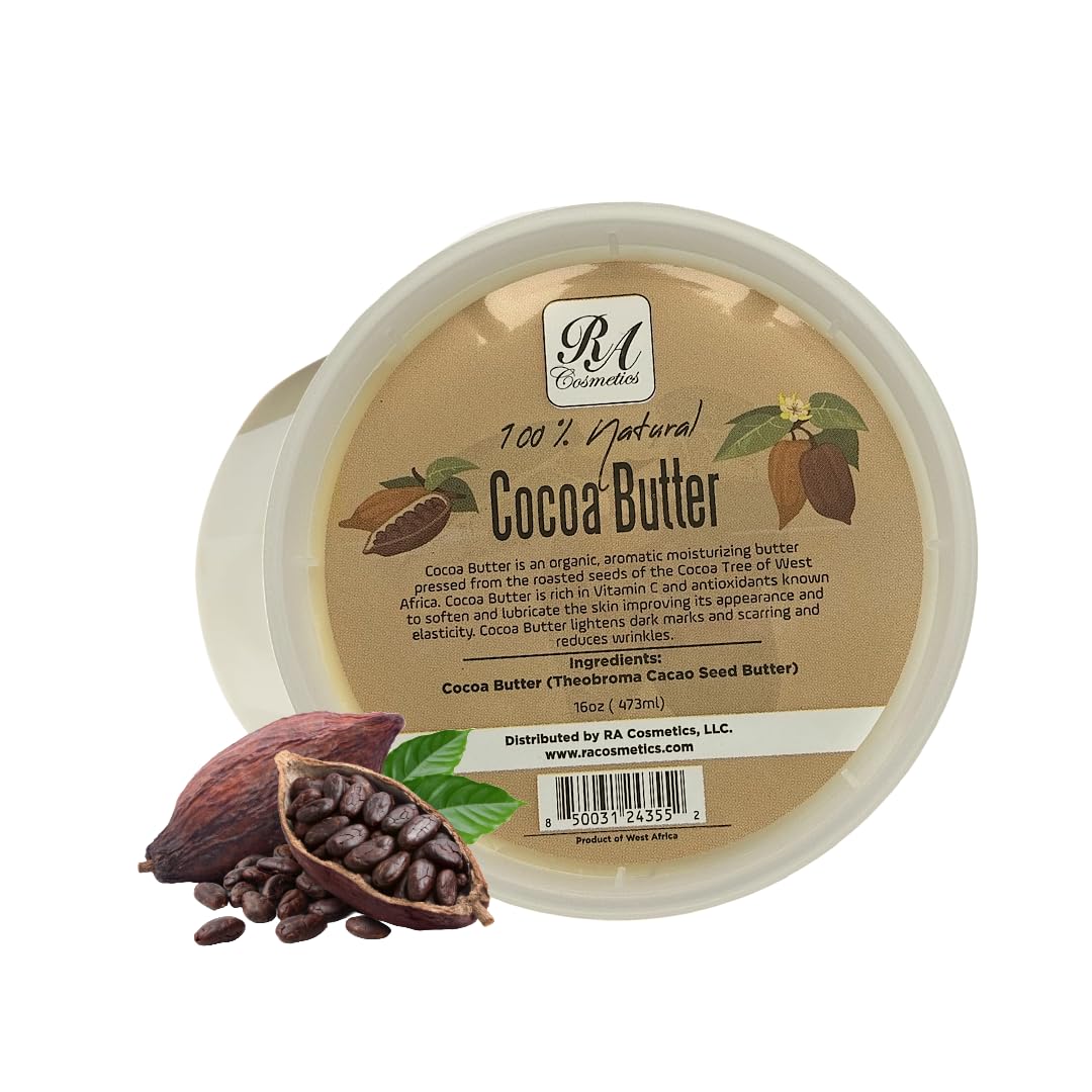 RA COSMETICS 100% Raw Cocoa Butter - 16 oz