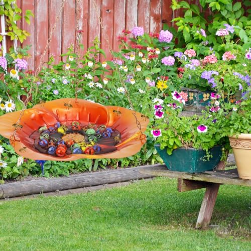 PEUTIER Copos de água de abelha com design de flores atraentes, estação de irrigação de borboleta de