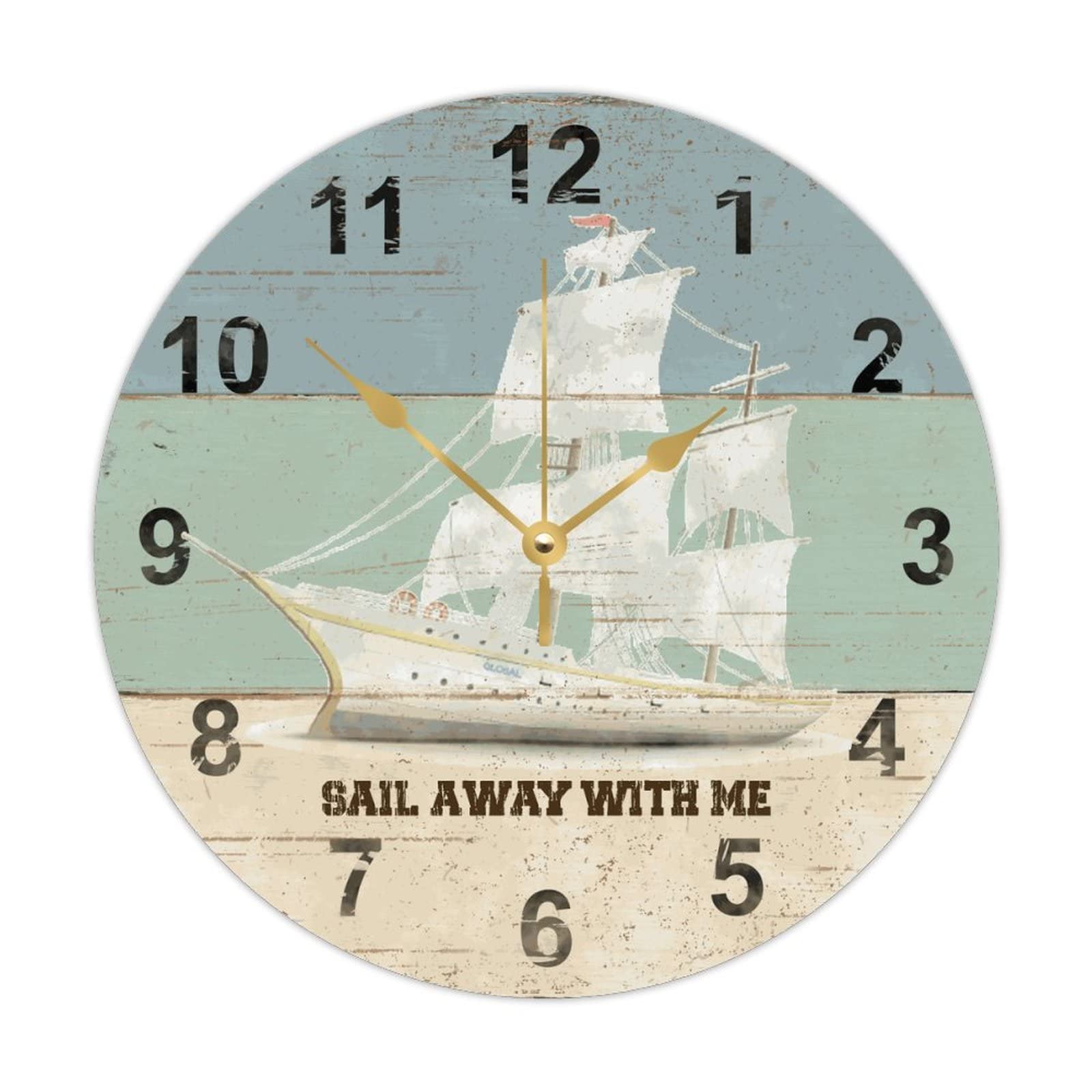 Horloge ronde en bois silencieuse sans tic-tac pour une maison apaisante