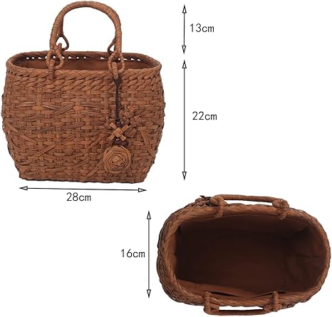 Amazon | [HZDHCLH] 山葡萄かごバッグ かごバッグ 山ぶとう